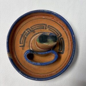 Vintage Handcrafted Mexican Clay Pottery Sombrero Ashtray